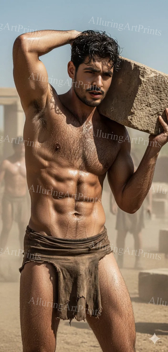 Male Model Muscular Digital Art AI Fantasy - 409F