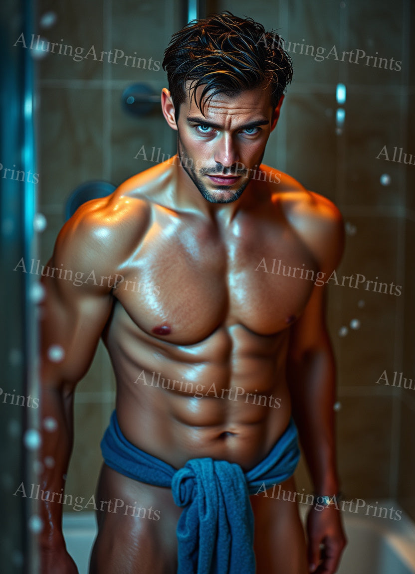 Male Model Muscular Digital Art AI Fantasy - 419F