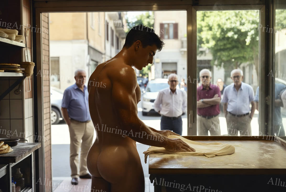 Nude Male Model Muscular Buns- G1003