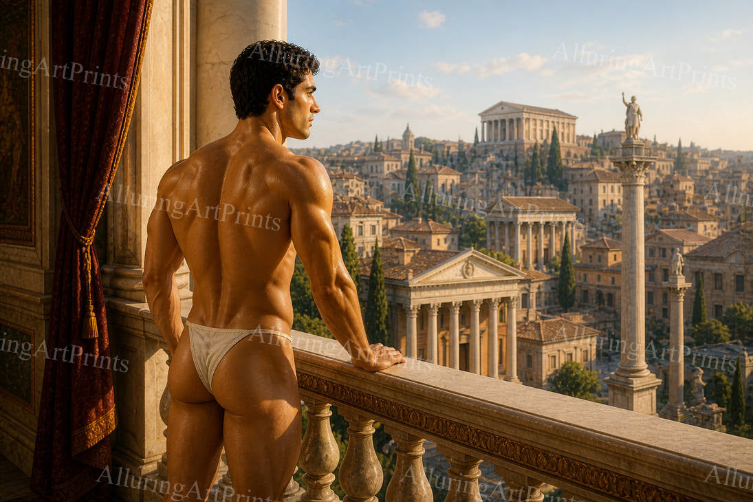 Male Model Muscular Digital Art AI Fantasy - G1039