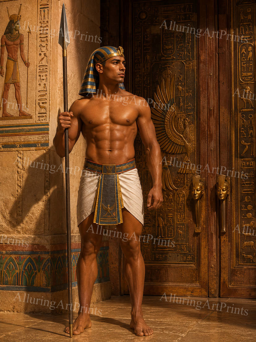 Male Model Muscular Digital Art AI Fantasy - G1044