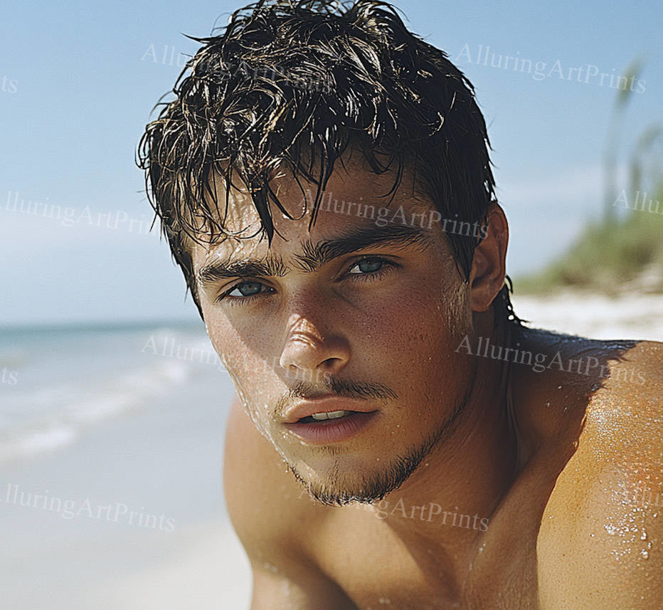 Male Model Muscular Digital Art AI Fantasy - G104