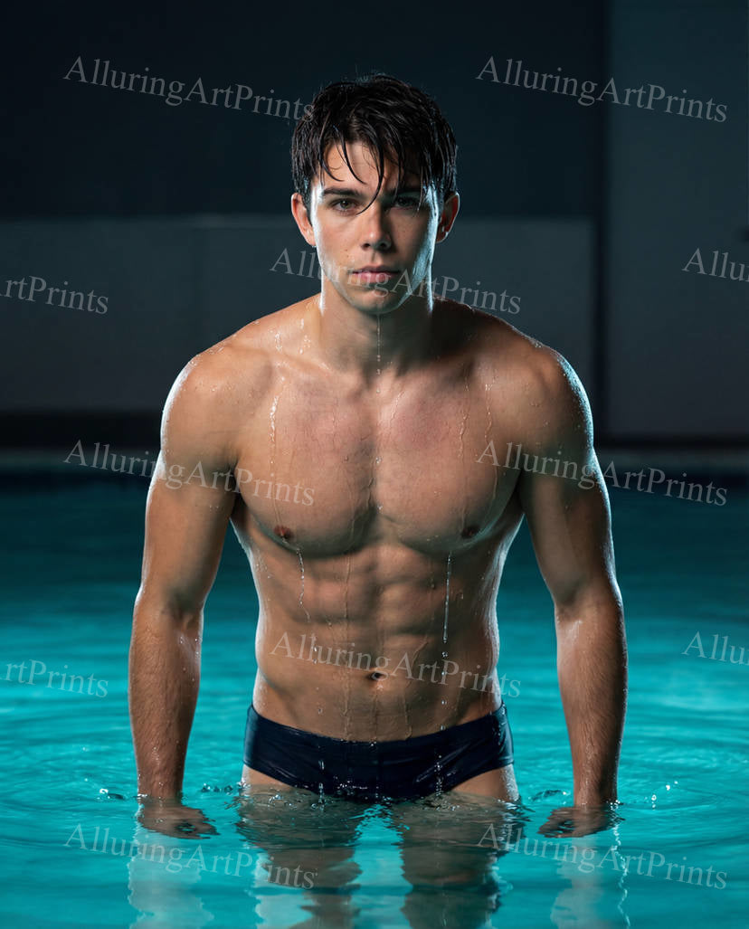 Male Model Muscular Digital Art AI Fantasy - G106