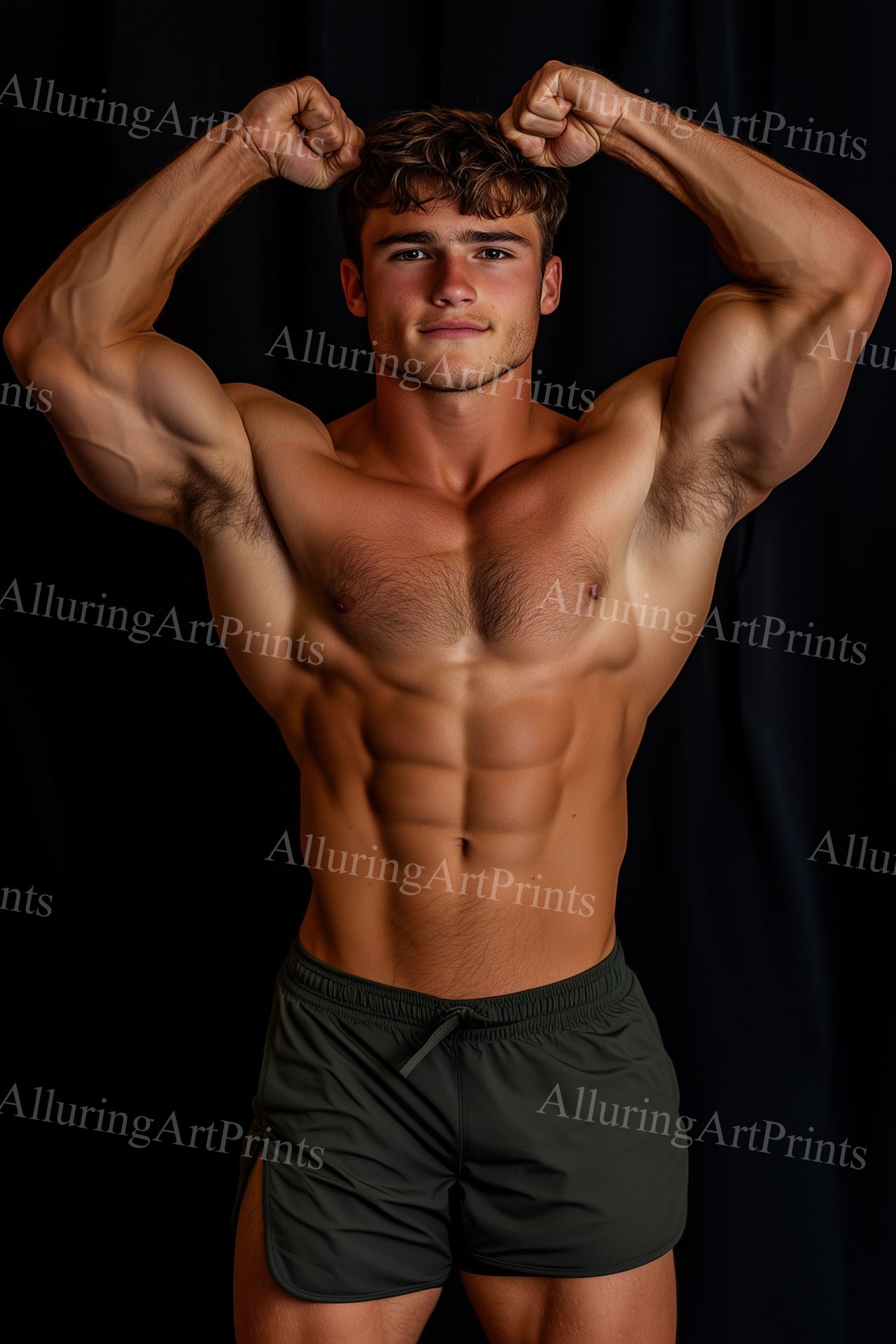 Frontal Male Model Muscular - G128