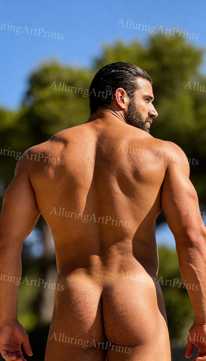 Nude Male Model Muscular Buns - G204