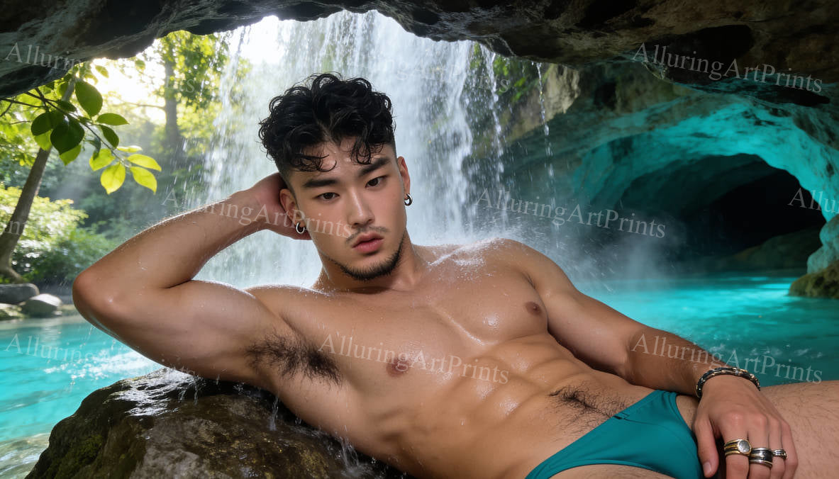 Male Model Muscular Digital Art AI Fantasy - G251