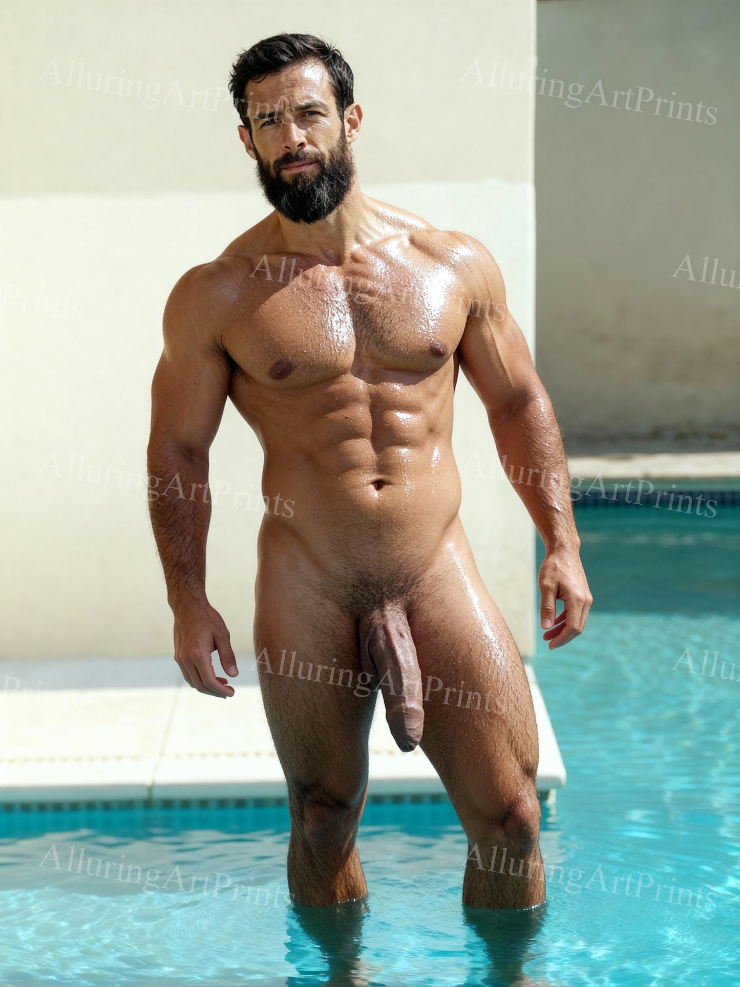 Nude Frontal Male Model Muscular - G364