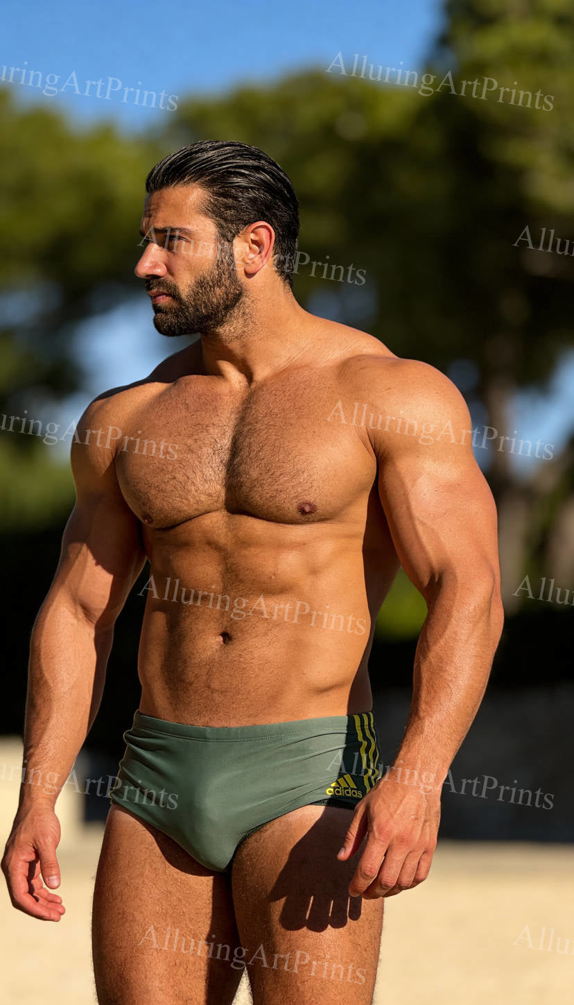 Nude Frontal Male Model Muscular - G383