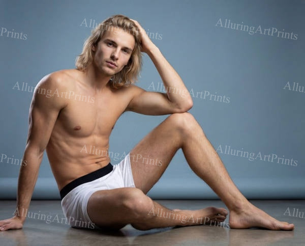 Male Model Muscular Digital Art AI Fantasy - G40