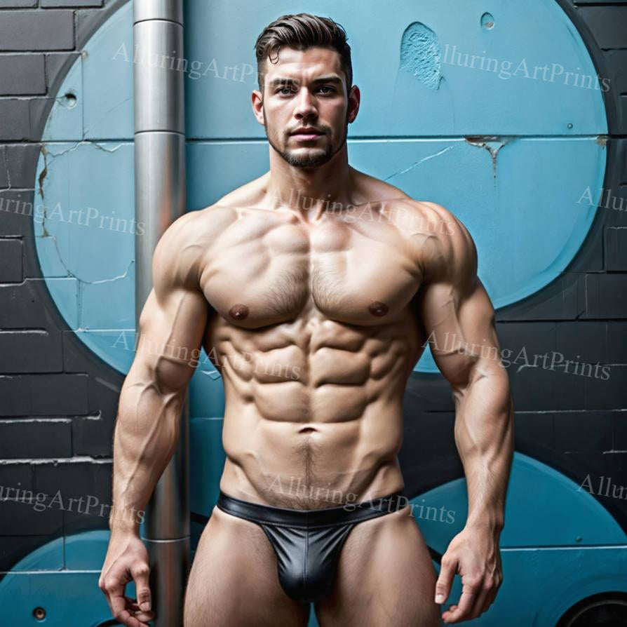 Male Model Muscular Digital Art AI Fantasy - G461