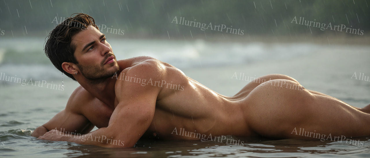 Nude Male Model Muscular Buns- G493