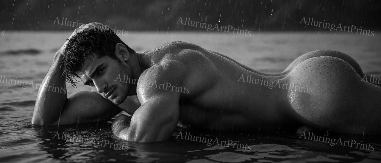 Nude Male Model Muscular Buns- G498