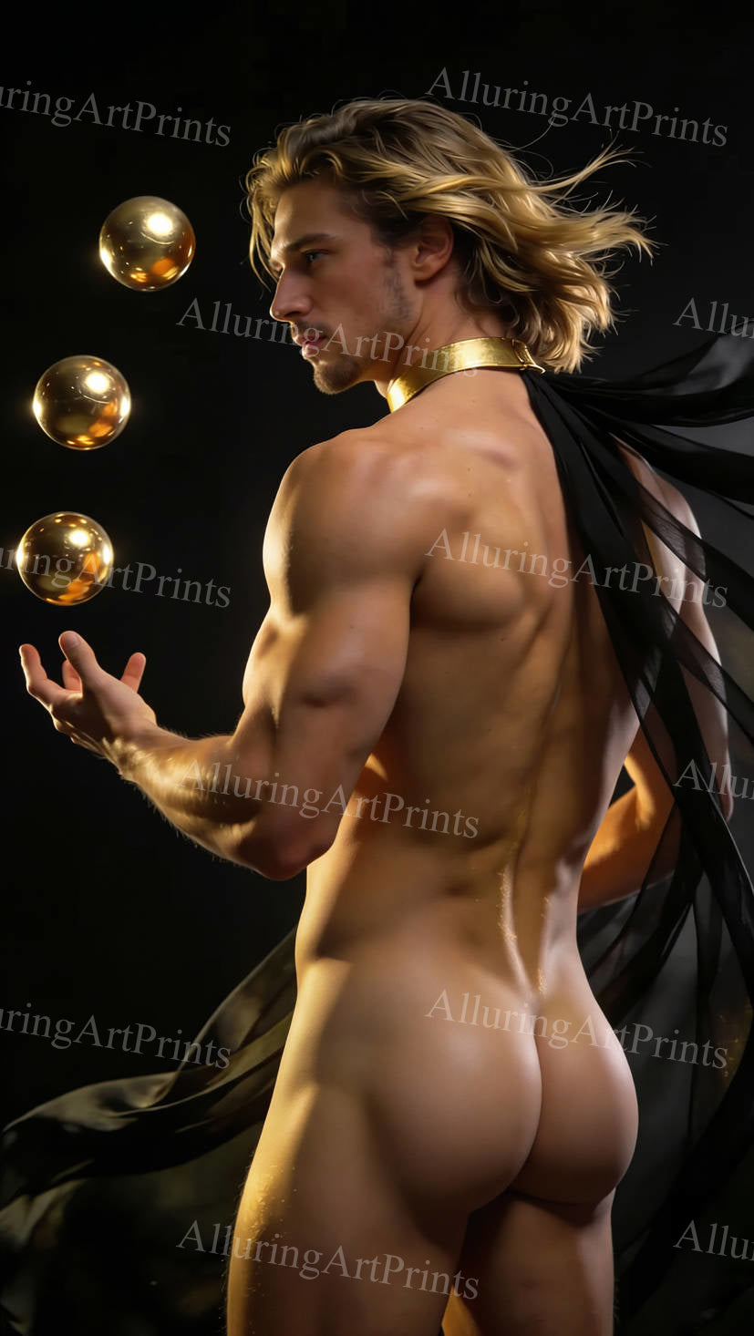 Nude Male Model Muscular Buns- G501
