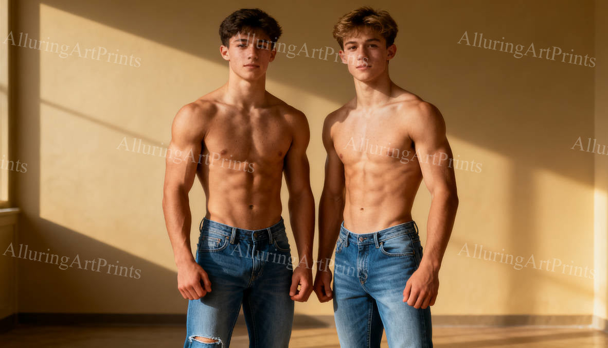Male Models Muscular Digital Art AI Fantasy - G504