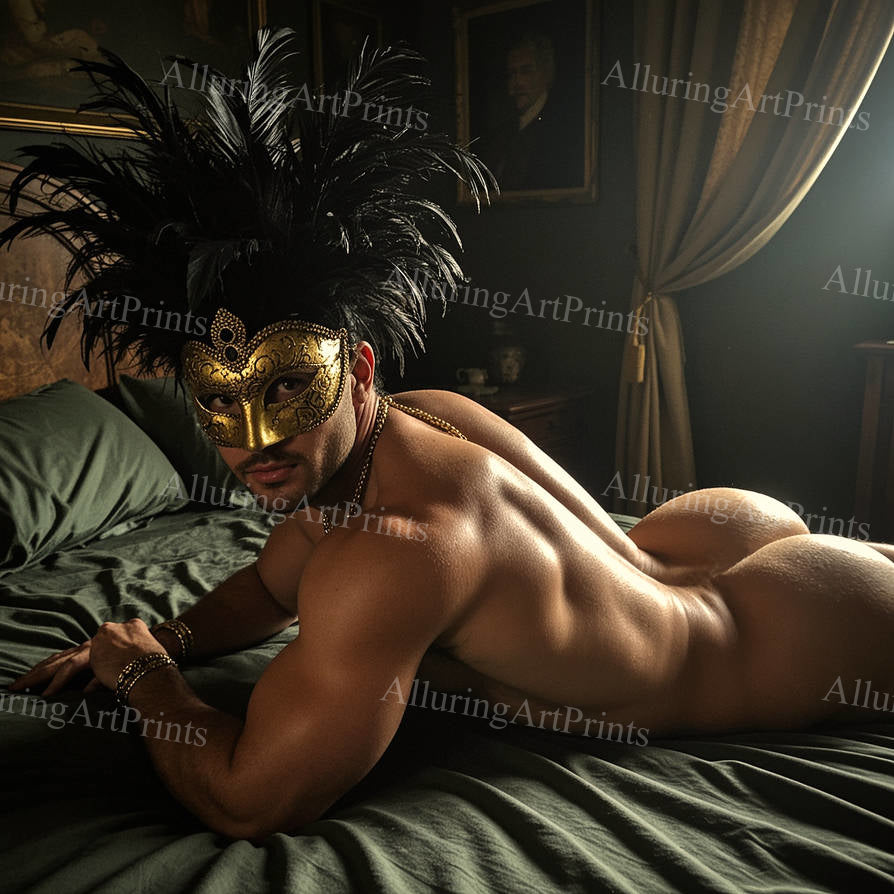 Nude Male Model Muscular Buns- G511
