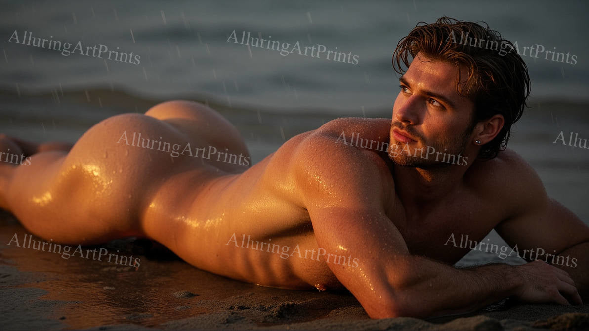 Nude Male Model Muscular Buns- G519