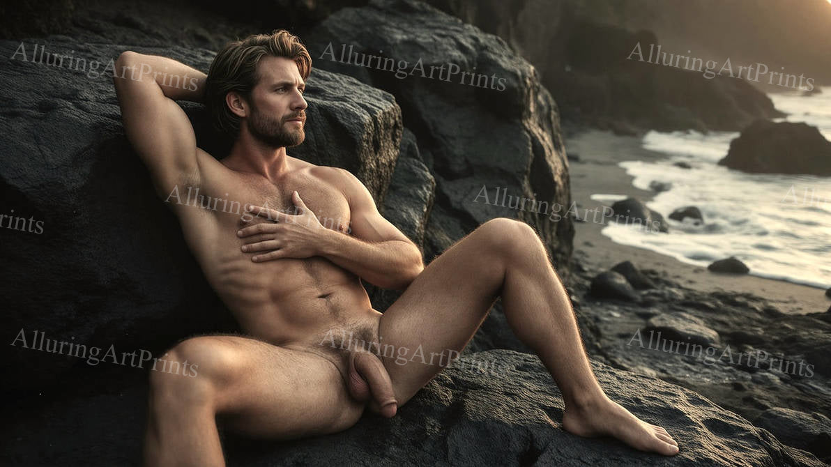 Nude Frontal Male Model Muscular - G520