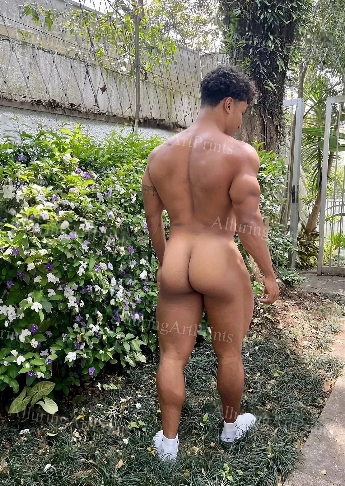 Nude Male Model Muscular Buns- G596