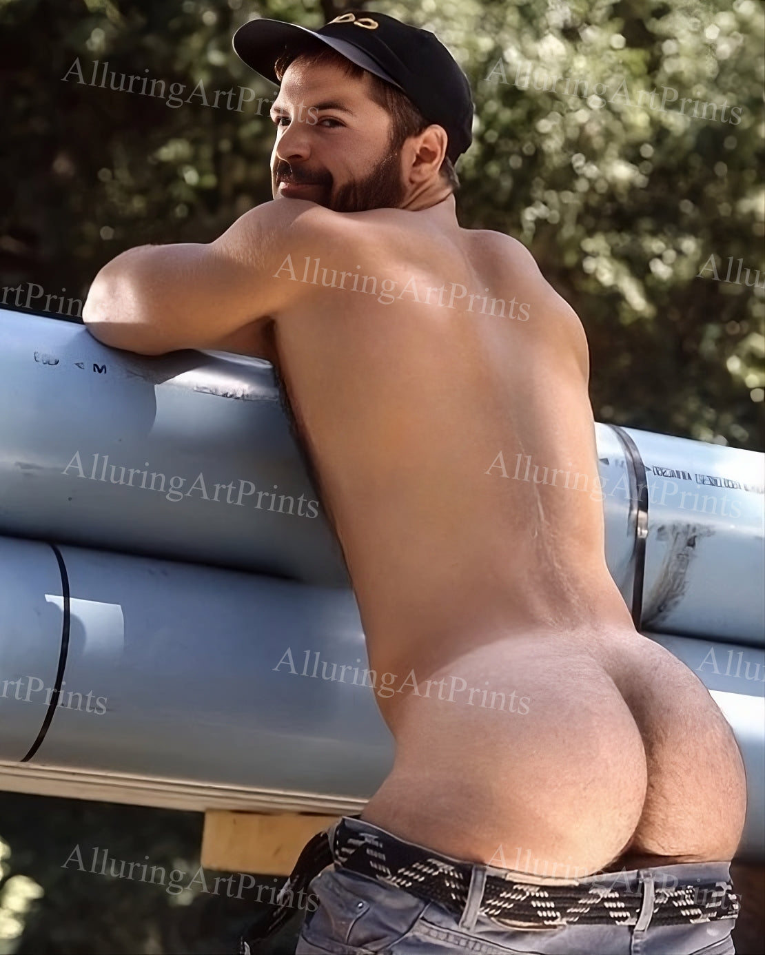 Nude Male Model Muscular Buns- G619