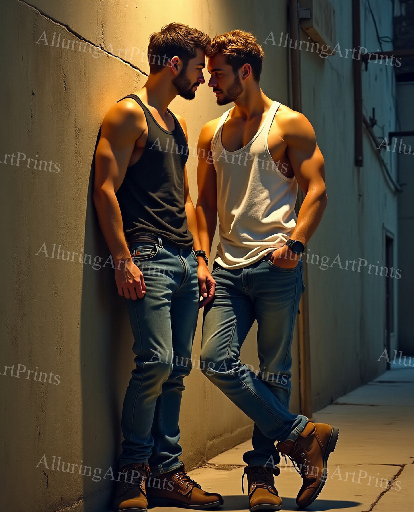 Male Models Hunk College Muscular Digital Art AI Fantasy - G69