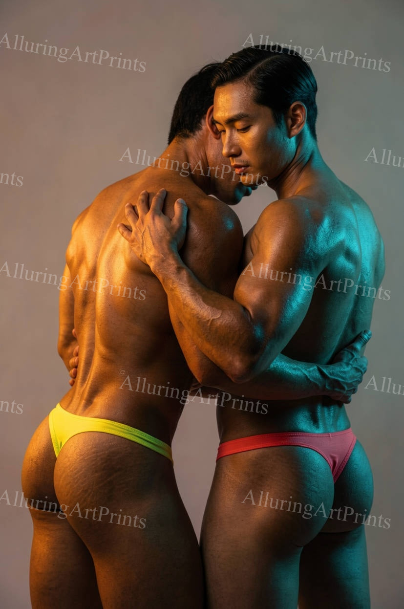 Nude Male Models Muscular Buns- G843