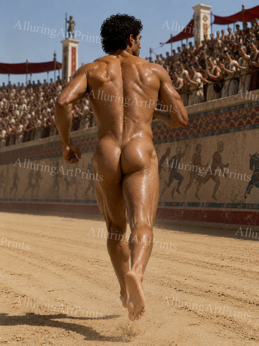 Nude Male Model Muscular Buns- G854