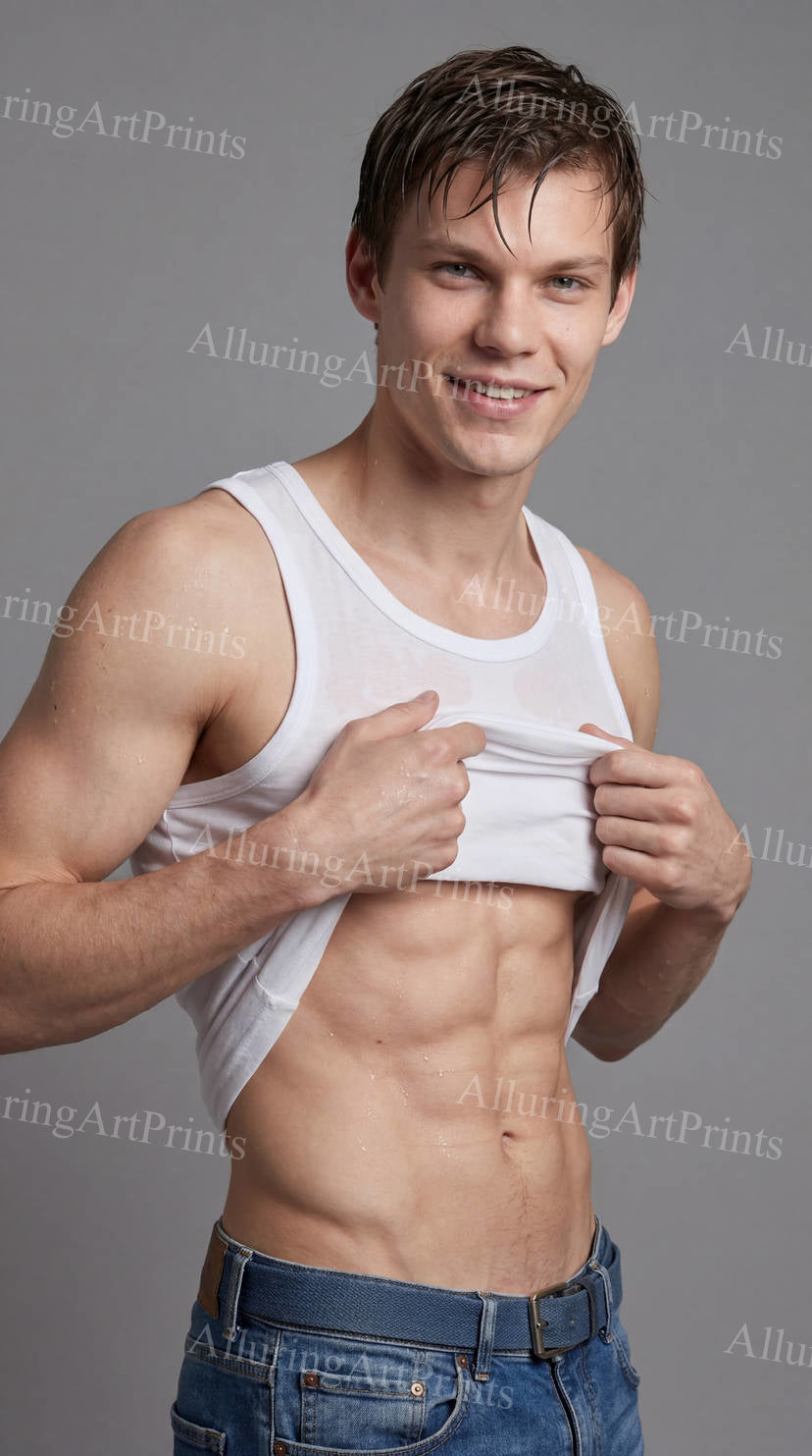 Male Model Muscular Digital Art AI Fantasy - G85