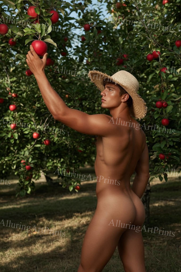 Nude Male Model Muscular Buns- G908