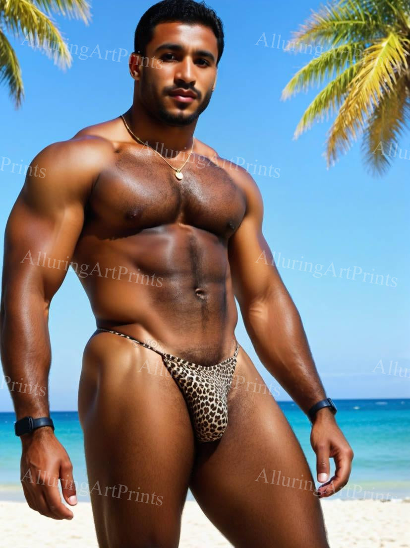 Black Male Model Muscular - H18