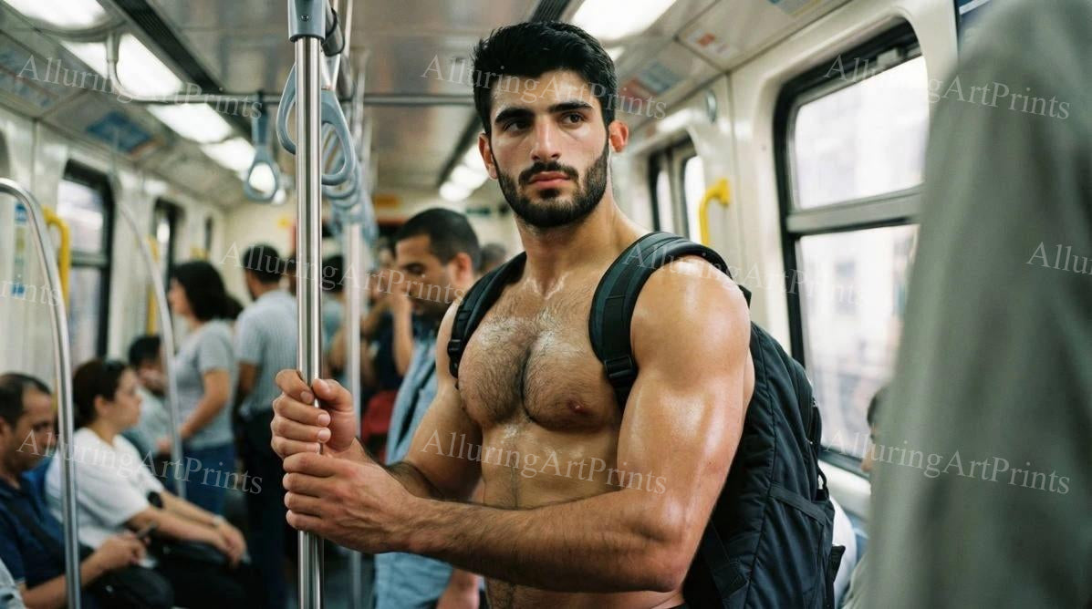 Male Model Hairy Muscular - H221