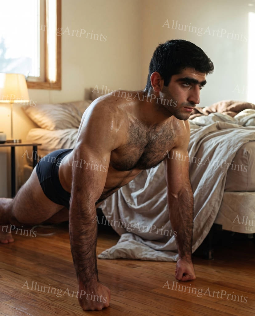 Male Model Hairy Muscular - H232