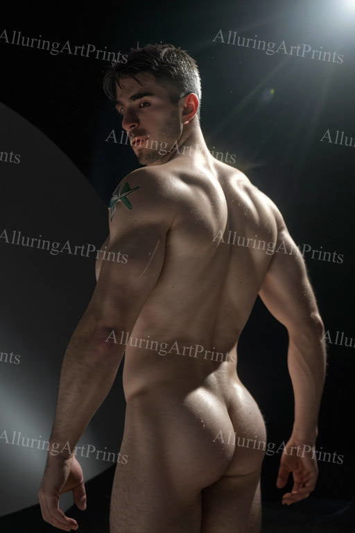 Nude Male Model Muscular Buns- H370