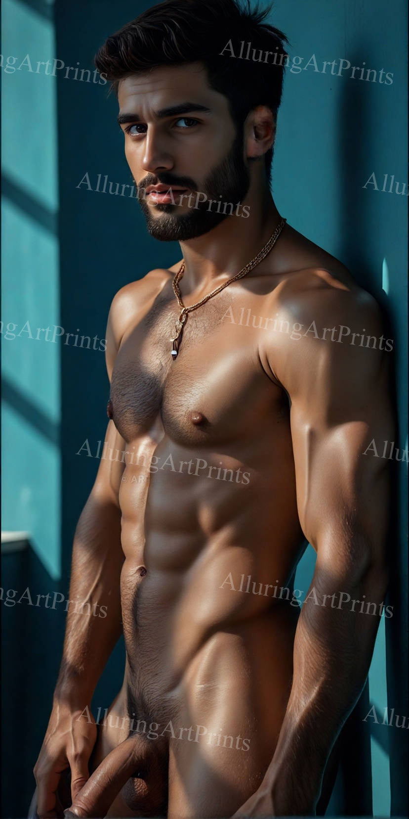 Nude Frontal Male Model Muscular - H393