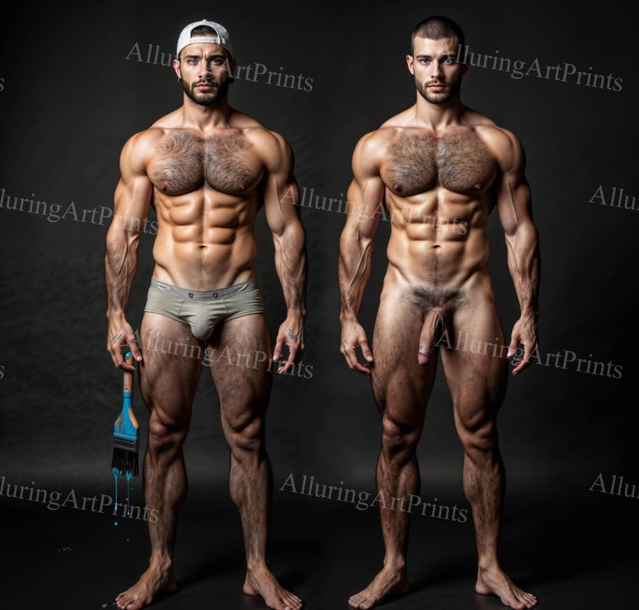 Nude Frontal Male Models Muscular - H395
