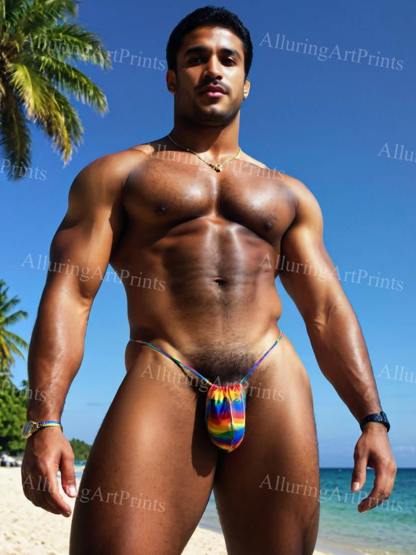 Black Male Model Muscular - H39