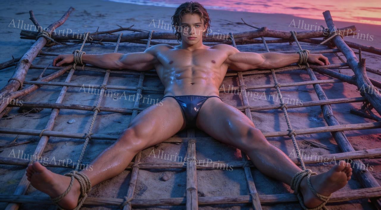 Male Model Muscular Digital Art AI Fantasy - H839