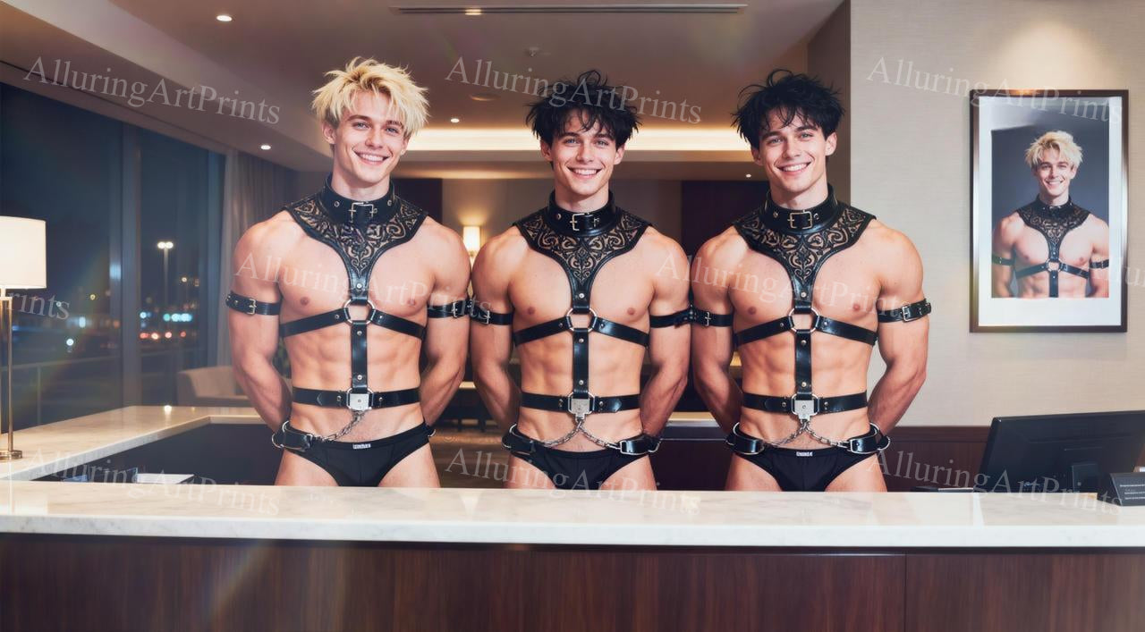 Male Models Muscular Digital Art AI Fantasy - H840