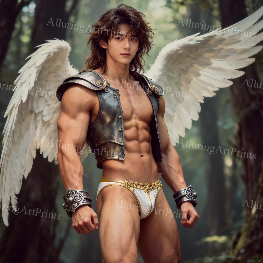 Male Model Muscular Digital Art AI Fantasy - H847
