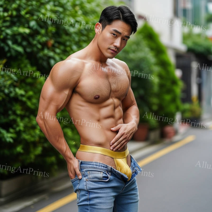 Asian Male Model Muscular - H926