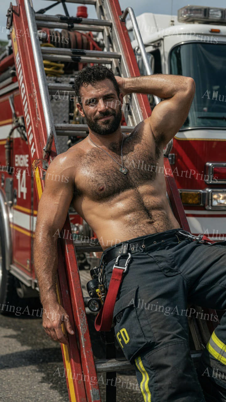 Male Model Hairy Muscular - H971