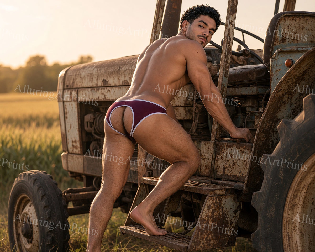 Latino Male Model Muscular Digital Art AI Fantasy - HH74