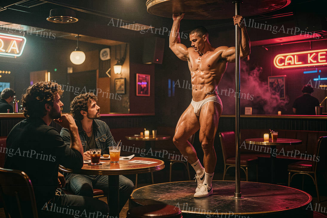 Male Model Muscular Digital Art AI Fantasy - J105