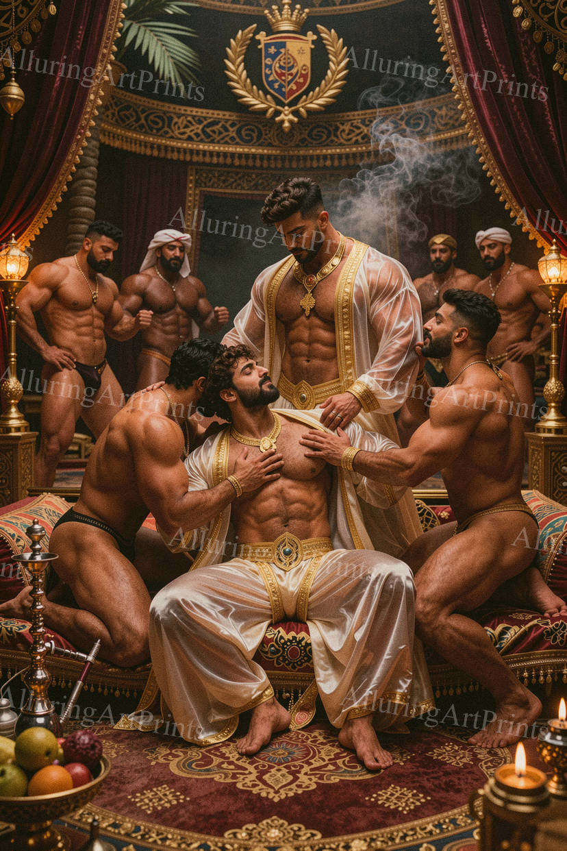 Male Models Muscular Digital Art AI Fantasy - J106