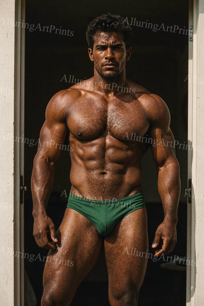 Black Male Model Muscular - J265