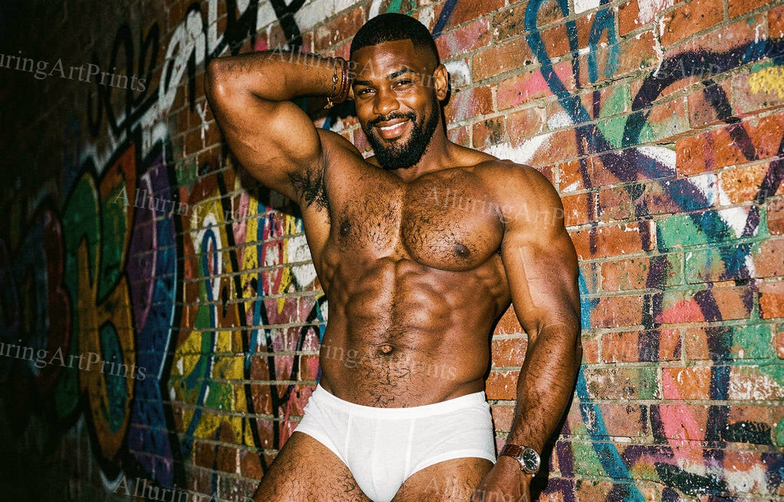 Black Male Model Muscular - J268