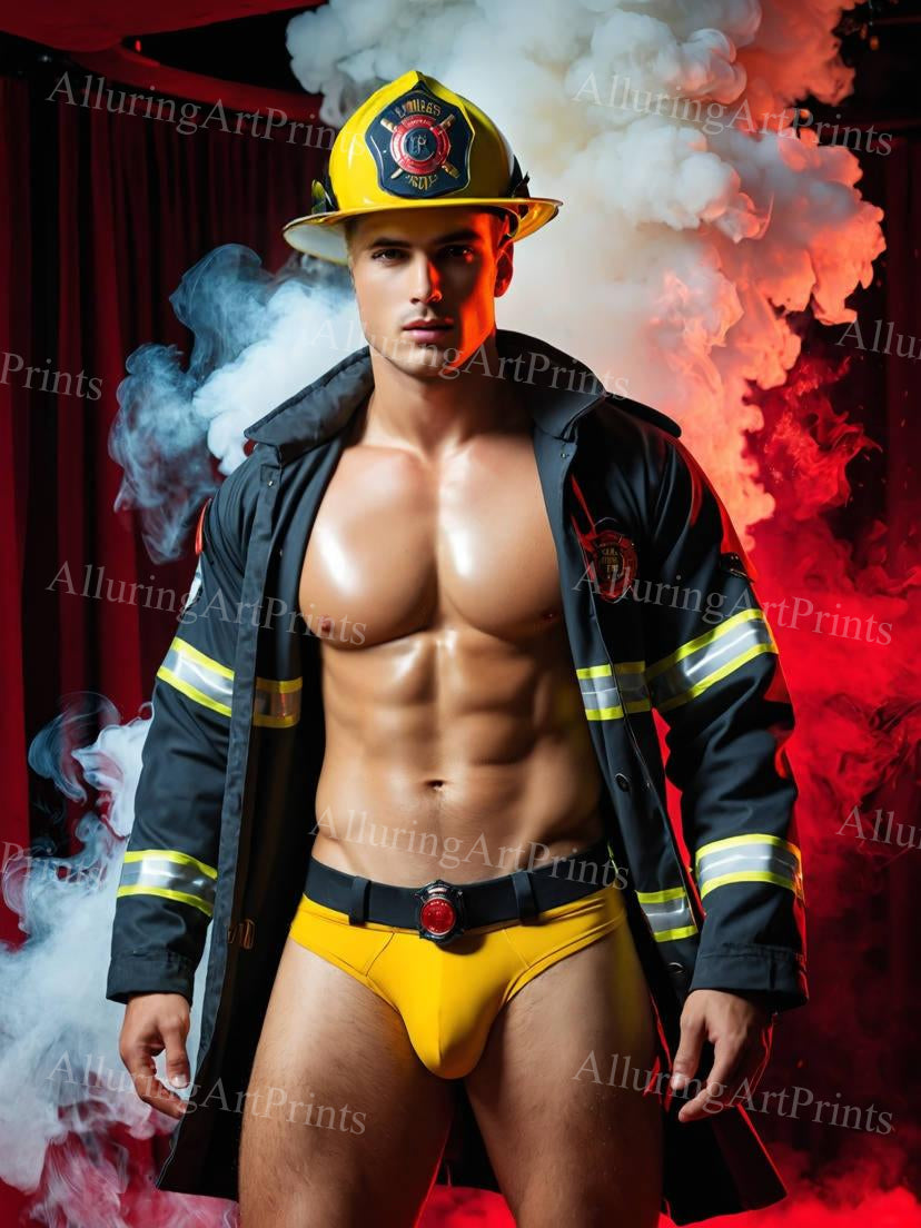 Male Model Muscular Digital Art AI Fantasy - J405