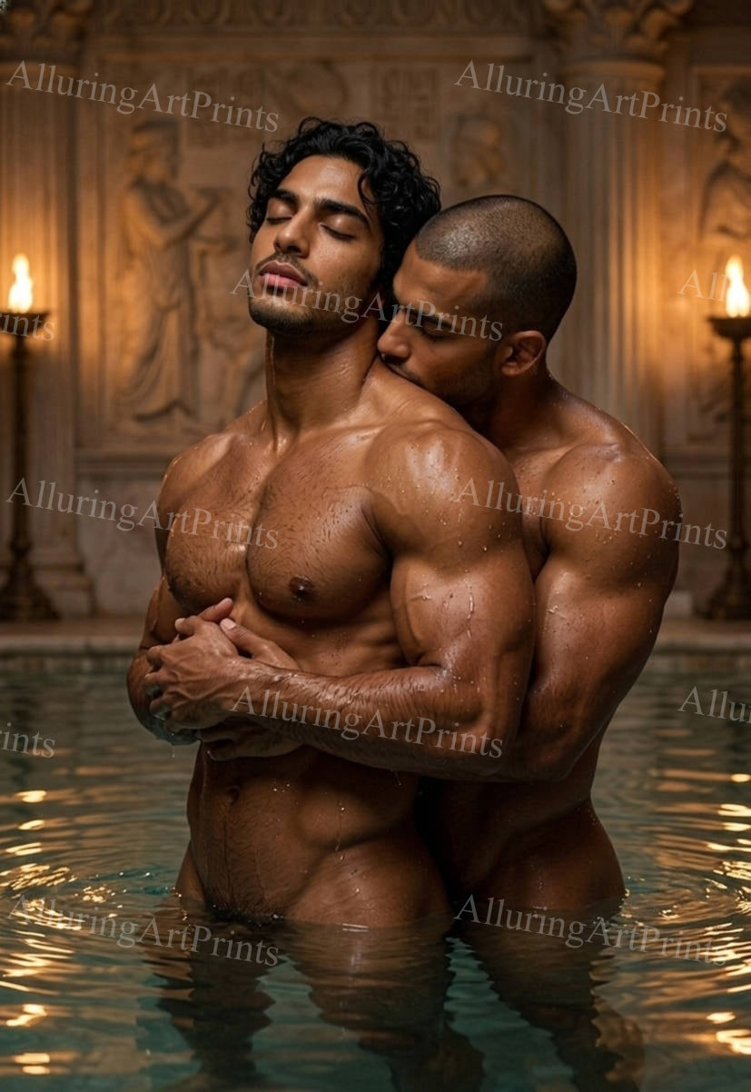Male Models Muscular Digital Art AI Fantasy - J62