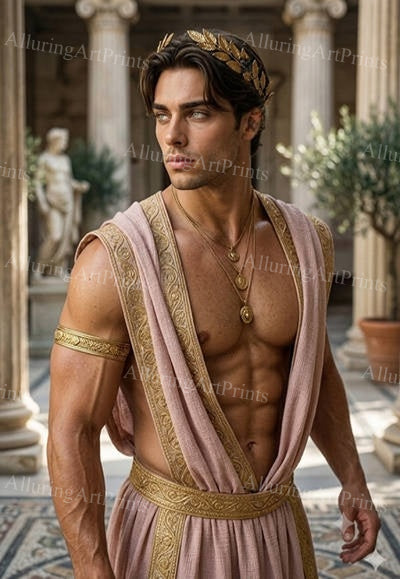Male Model Muscular Digital Art AI Fantasy - J70
