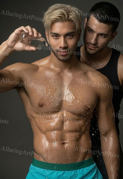 Male Models Muscular Digital Art AI Fantasy - J85
