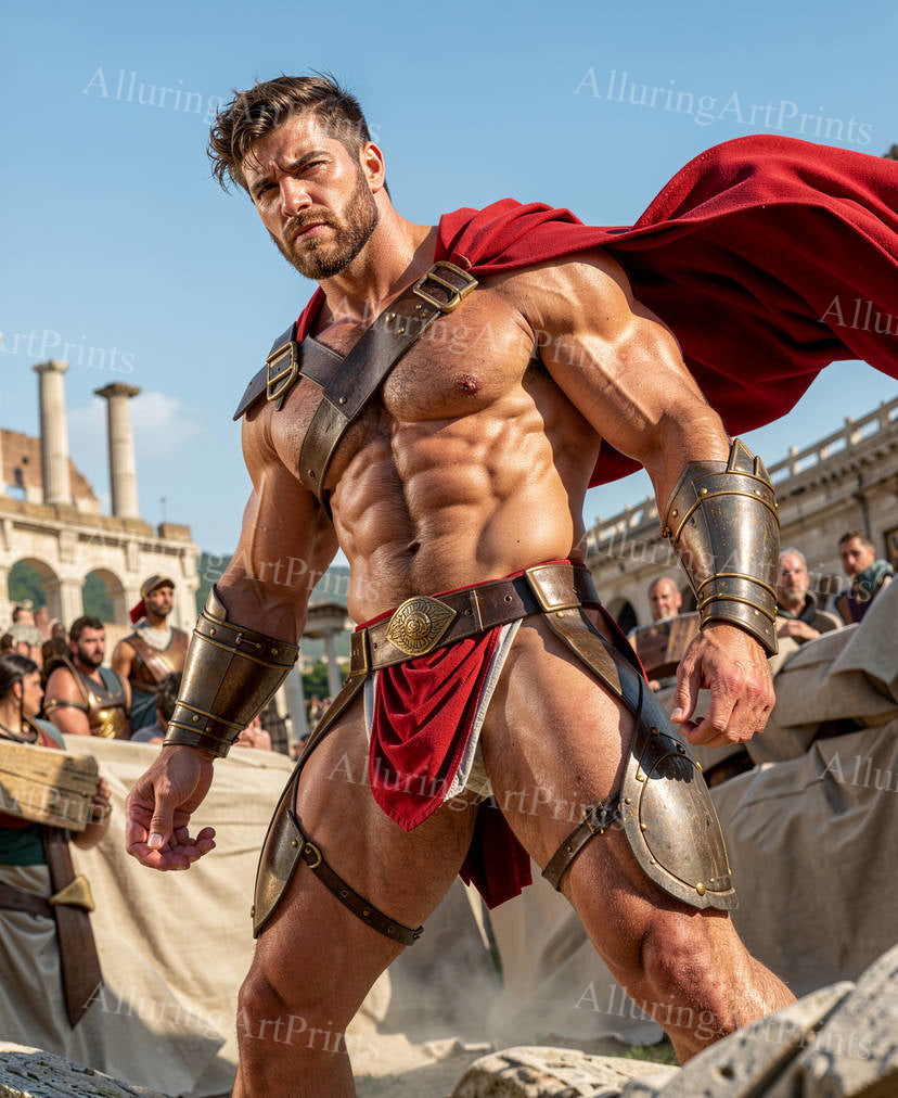 Male Model Muscular Digital Art AI Fantasy - J99